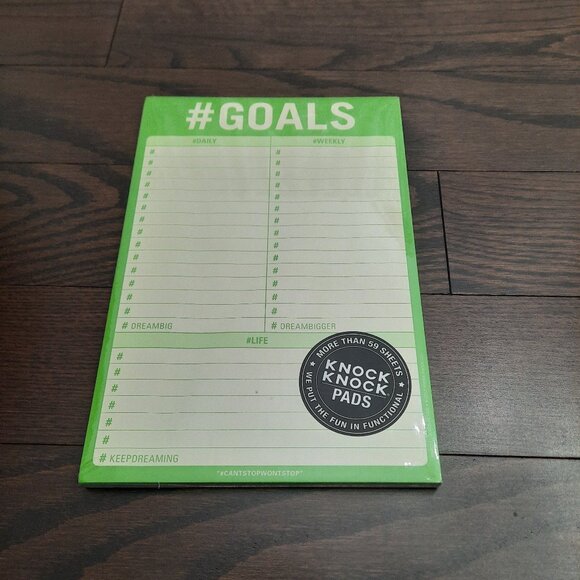 Knock Knock Pad: #Goals Notepad - Picture 1 of 5